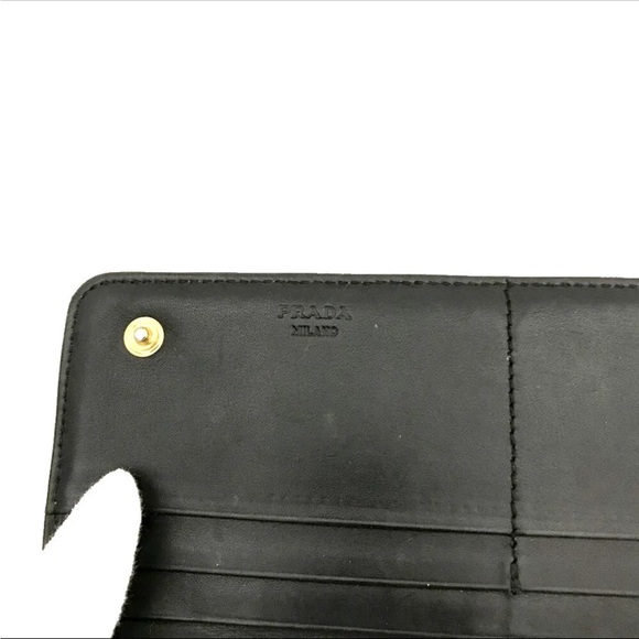 Authentic Rare PRADA Gorgeous black Tessuto Pietre Jeweled wallet - Picture 8 of 9